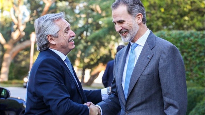 El rey de España y el presidente se reunieron en Madrid.