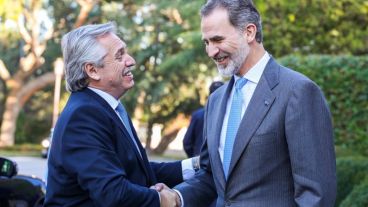 El rey de España y el presidente se reunieron en Madrid.