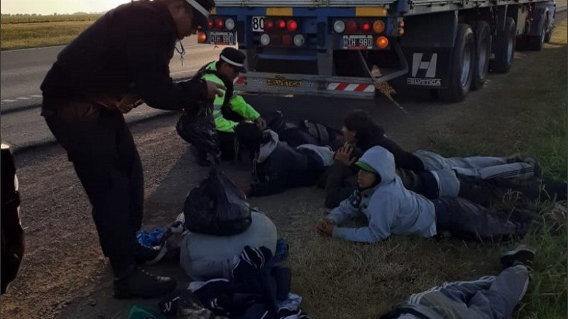 Los ciudadanos colombianos detenidos en General Lagos. 