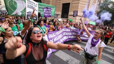 El reclamo por el aborto legal fue una de las consignas preponderantes de la marcha.