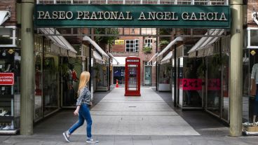 Galerías semivacías en la mañana de este martes.