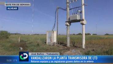 La planta de Alvear sufrió robos y roturas.