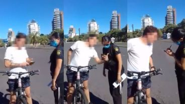 La Policía impone controles a las personas que circulan por espacios públicos.