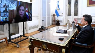 Sergio Massa, uno de los dirigentes que lideró la charla por videoconferencia.