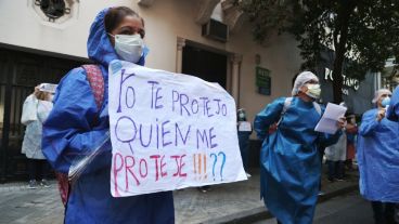 Fuerte reclamo de los odontólogos en el centro rosarino.