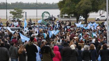 La protesta del sábado en el Monumento convocada contra la expropiación de Vincetin.