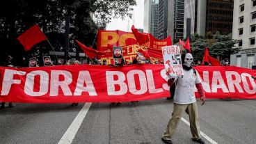 Marcha en San Pablo. Fue una de varias para repudiar al gobierno.