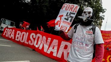 Marcha en San Pablo. Fue una de varias para repudiar al gobierno.