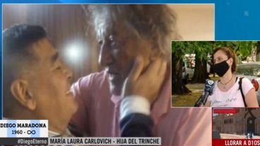 María Laura se refirió al abrazo entre Maradona y su papá.