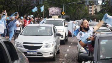 El acto en el Monumento contra el derecho al aborto legal.