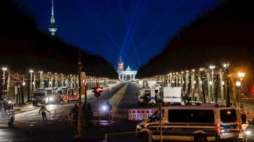 La previa del Año Nuevo en Berlín, Alemania.