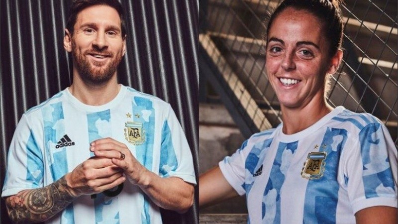 Lionel Messi y Mariana Larroquette con el nuevo modelo.