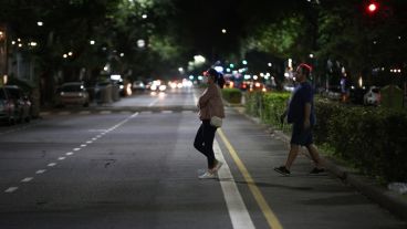 Poca circulación en avenida Pellegrini.