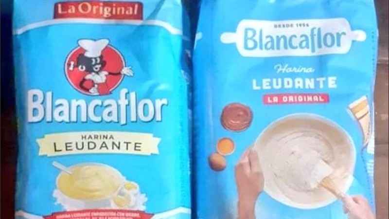 En su decisión de marketing, la empresa dejó atrás a la cocinera negra sobre un fondo rojo para colocar dos manos en un bowl amasando la harina. 