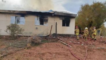 La escuela rural del paraje Aguada San Roque, a 60 kilómetros de la localidad neuquina de Añelo,