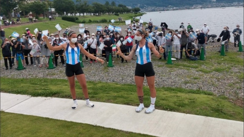  Milka Kraljev y Evelyn Silvestro fuero recibidas en Shimosuwa, Japón