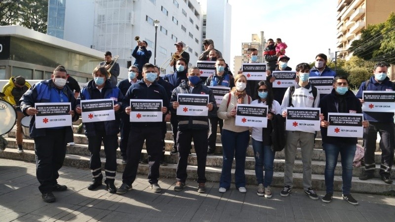 A 16 meses de iniciada la pandemia, los trabajadores del Sies exigen mejoras laborales.