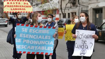 Los mensajes de los manifestantes en el Cemar este miércoles.