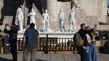 Desde temprano, mucha gente se acercó a sacarse fotos.