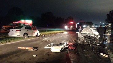 Los coches quedaron a pocos metros uno de otro.