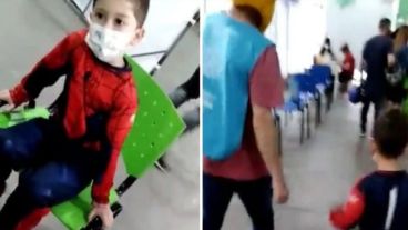 El video fue publicado en Twitter por la tía del niño y se hizo viral.