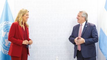 El presidente con Máxima en Roma.