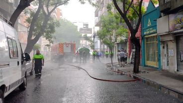 Despliegue de bomberos y otras cuadrillas en San Luis al 1900.