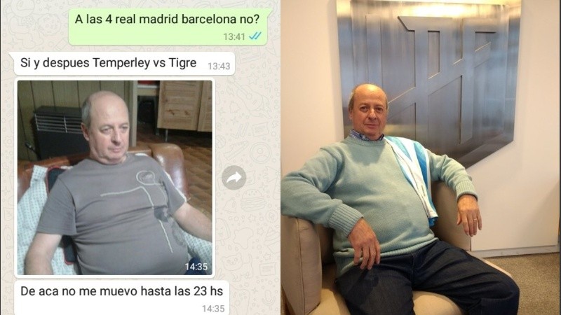 La captura del chat del hombre que vio todos los partidos de la fecha de los clásicos y tuvo su recompensa.