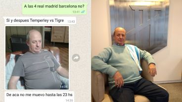 La captura del chat del hombre que vio todos los partidos de la fecha de los clásicos y tuvo su recompensa.