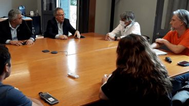 El gremio y el rector se reunieron con Miatello.