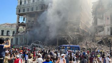 Hotel Saratoga, en La Habana Vieja, después de la explosión.