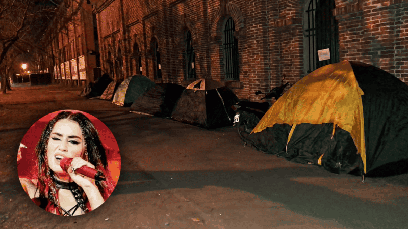 Fanáticos acampan en la previa al show de Lali. 