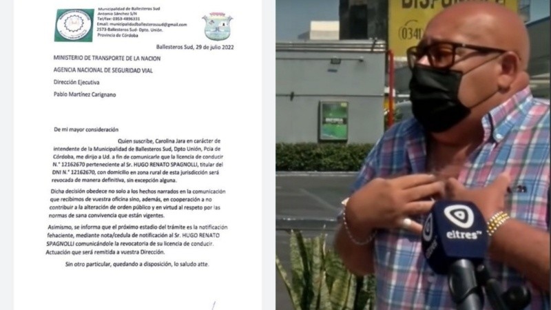 Se descubrió que había obtenido la licencia en una localidad cordobesa que no está en el Sistema de Licencia Nacional. 