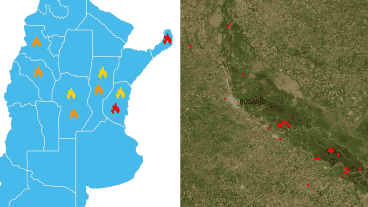 Los focos en el mapa nacional y en la región.