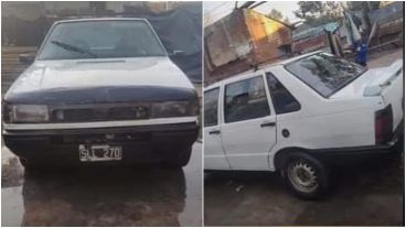 Fiat Duna, blanco, patente SLL 270.