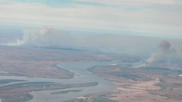 Los dos focos de humo en la zona de San Nicolás y Villa Constitución este miércoles