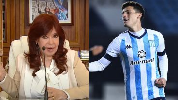 La vicepresidenta argentina confudió a Marcelo Chancalay con Tomás, el futbolista de Racing.