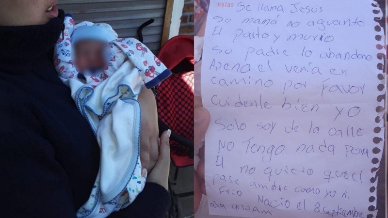 Abandonaron a un bebé dentro de una bolsa y dejaron una carta: “Soy de la  calle, no tengo nada para él” | Rosario3