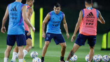 Marcos Acuña fue uno de los jugadores observados con especial atención por el cuerpo técnico del seleccionado argentino.