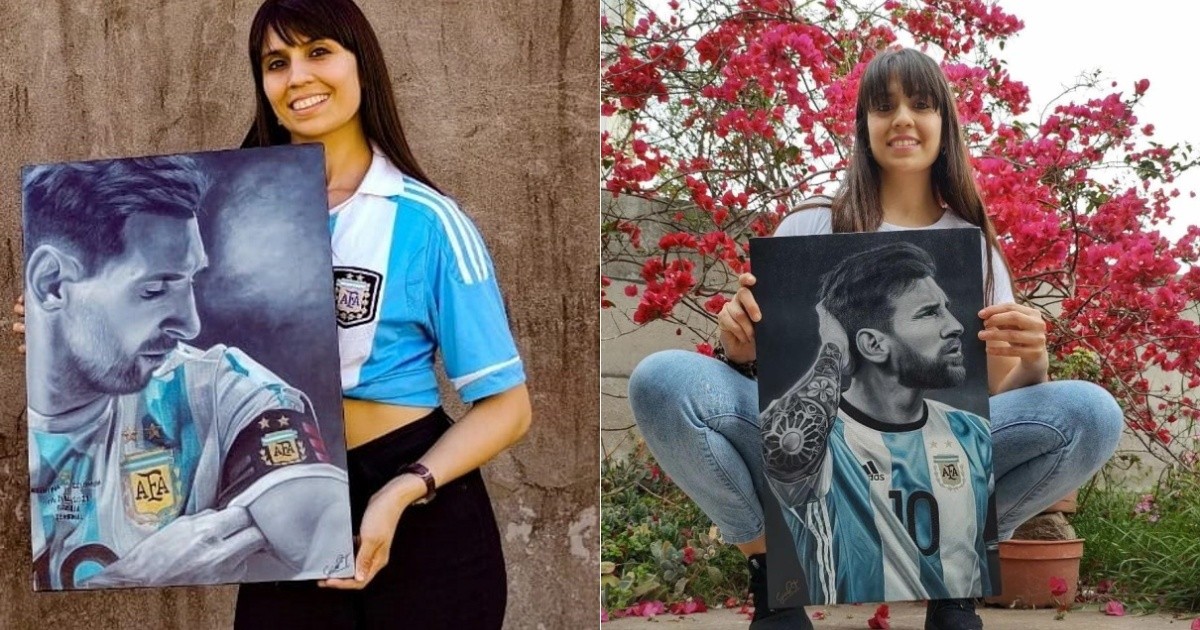 De Carcarañá Con Amor Es Artista Y Pintó Un Messi Hiperrealista Con El Sueño De Que Le Llegue 0223