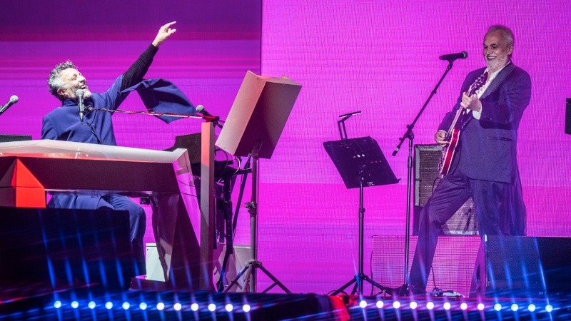 Fito Páez junto a David Lebón en Vélez.