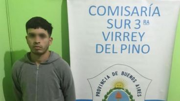 El apresado, en una foto difundida por la policía bonaerense.