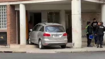 Así quedó un Volkswagen Suran este martes por la tarde.