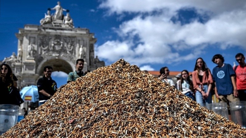 La agencia AFP compiló imágenes de la manifestación en el centro de Lisboa.