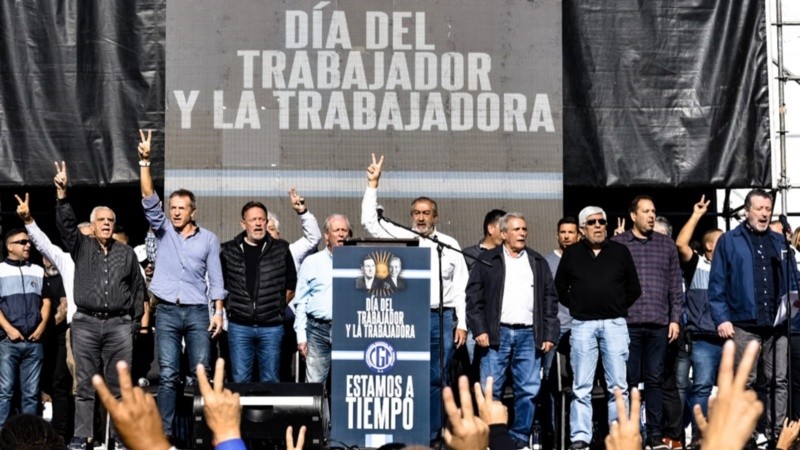 La CGT realizó este martes el acto por el Día del Trabajador y la Trabajadora.