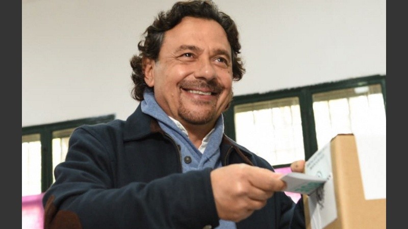 Sáenz durante su votación el domingo pasado. 