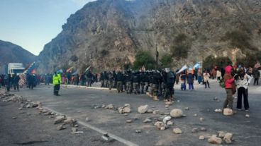 Un corte de ruta este sábado en Jujuy.