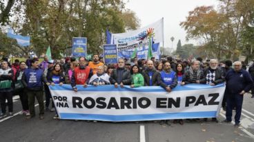 La marcha hacia Plaza San Martín este jueves