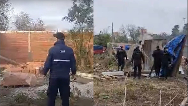 La Municipalidad procedió a tirar abajo la construcción. 