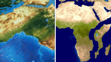 África podría dividirse en dos grandes masas de tierra con un enorme océano entre ellas.